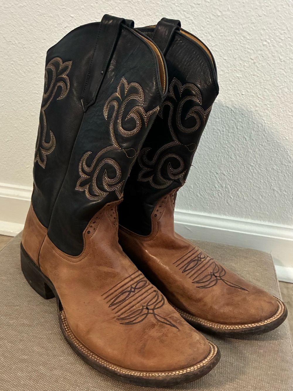 Custom Hand Crafted Rios of Mercedes Two-Tone Cowboy Boots - Made in USA